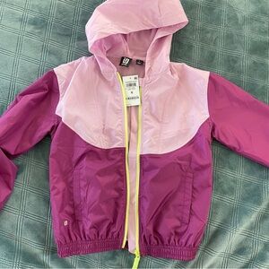 ID IDEOLOGY || Pink and Purple Hooded Windbreaker NWT Size 6